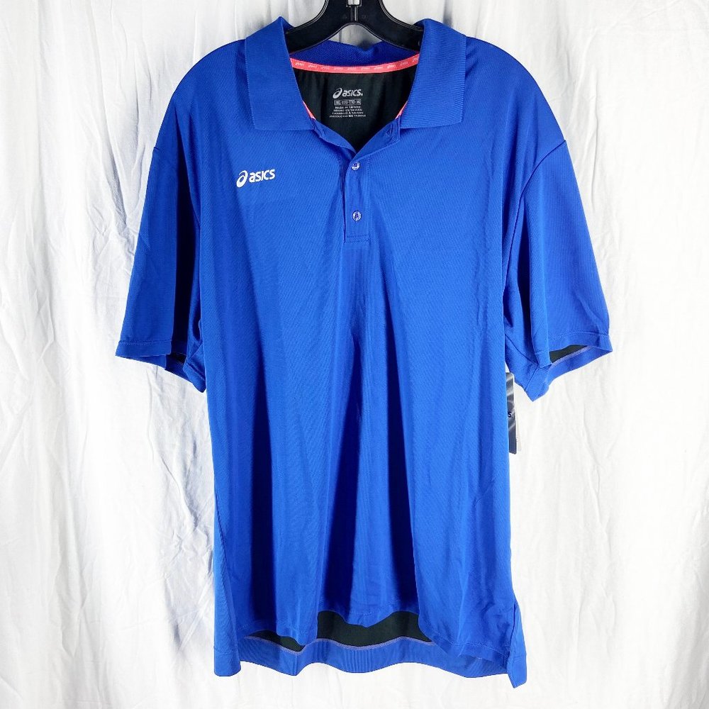 Asics Mens Blue Performance Polo Size XXL